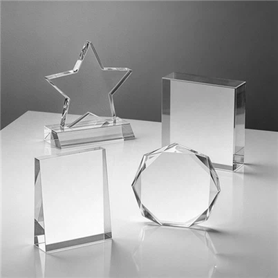 Ba Blanks ya Trophée acrylique